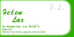 helen lax business card
